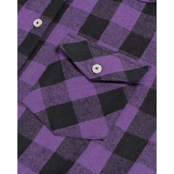 Alimens &amp; Gentle Womens Plaid Flannel Shirts Long Sleeve Roll Up Casual Button Down Shirt