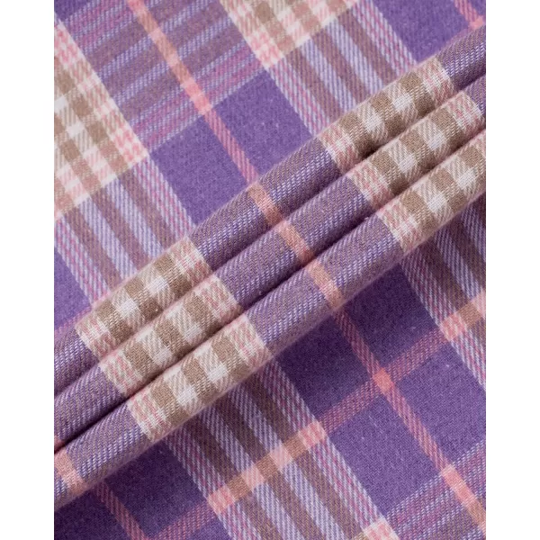 Alimens &amp; Gentle Womens Plaid Flannel Shirts Long Sleeve Roll Up Casual Button Down Shirt