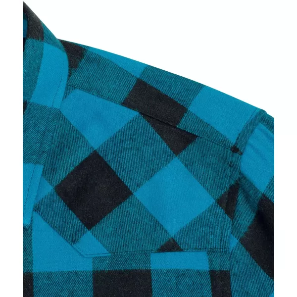 Alimens &amp; Gentle Womens Plaid Flannel Shirts Long Sleeve Roll Up Casual Button Down Shirt
