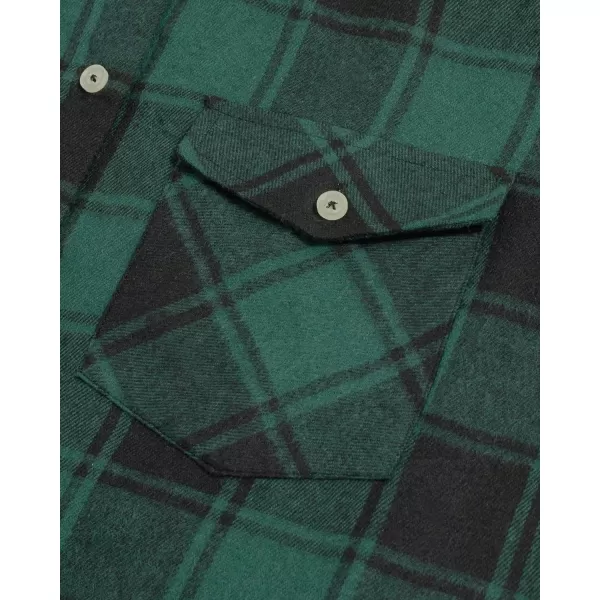 Alimens &amp; Gentle Womens Plaid Flannel Shirts Long Sleeve Roll Up Casual Button Down Shirt
