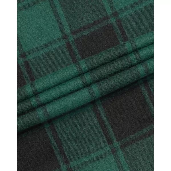 Alimens &amp; Gentle Womens Plaid Flannel Shirts Long Sleeve Roll Up Casual Button Down Shirt