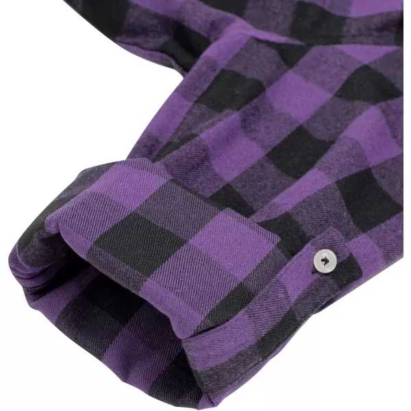 Alimens &amp; Gentle Womens Plaid Flannel Shirts Long Sleeve Roll Up Casual Button Down Shirt