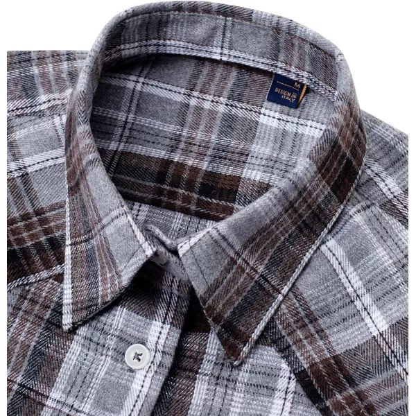 Alimens &amp; Gentle Womens Plaid Flannel Shirts Long Sleeve Roll Up Casual Button Down Shirt