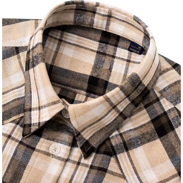Alimens &amp; Gentle Womens Plaid Flannel Shirts Long Sleeve Roll Up Casual Button Down Shirt