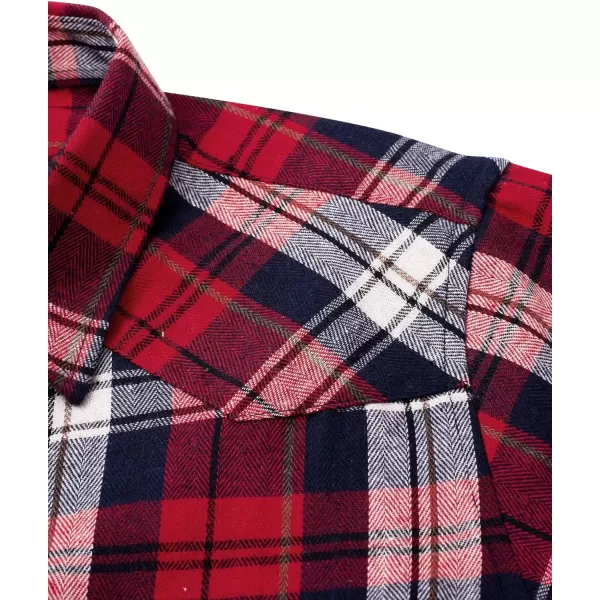 Alimens &amp; Gentle Womens Plaid Flannel Shirts Long Sleeve Roll Up Casual Button Down Shirt