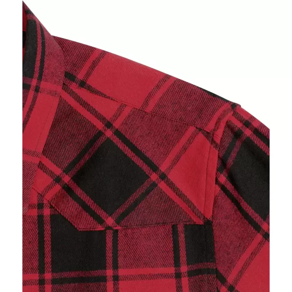Alimens &amp; Gentle Womens Plaid Flannel Shirts Long Sleeve Roll Up Casual Button Down Shirt
