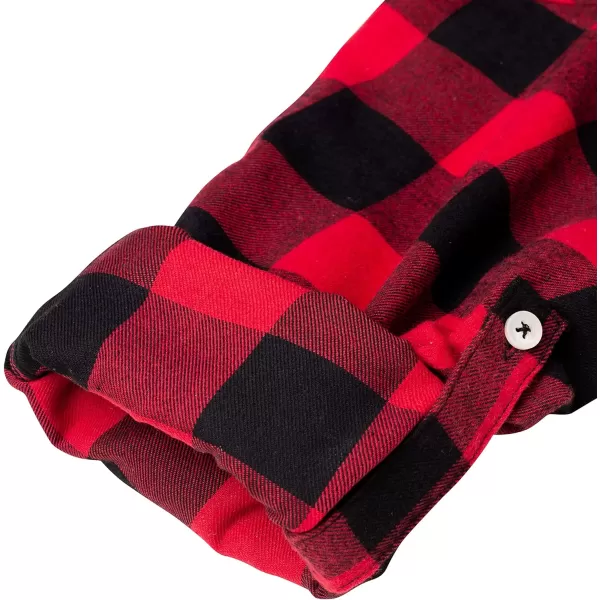 Alimens &amp; Gentle Womens Plaid Flannel Shirts Long Sleeve Roll Up Casual Button Down Shirt