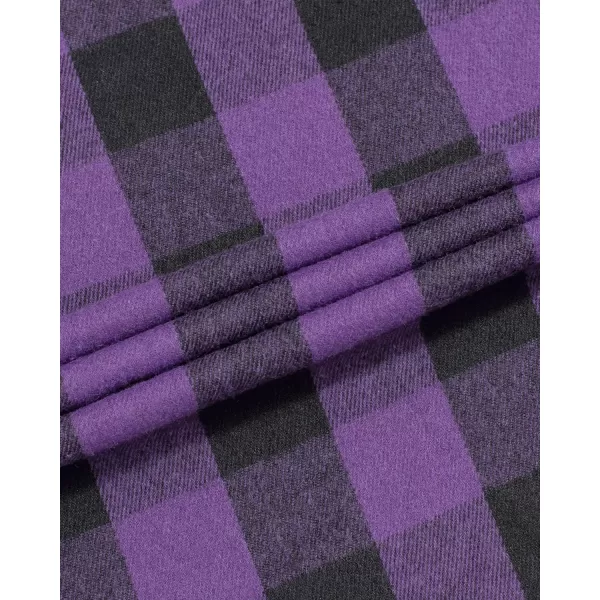 Alimens &amp; Gentle Womens Plaid Flannel Shirts Long Sleeve Roll Up Casual Button Down Shirt