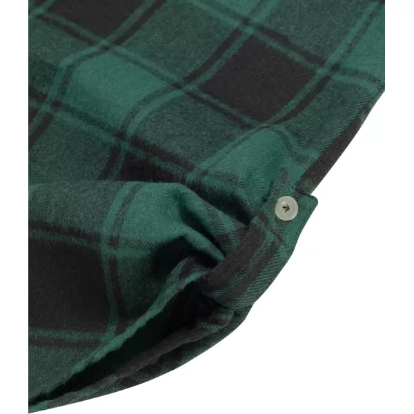Alimens &amp; Gentle Womens Plaid Flannel Shirts Long Sleeve Roll Up Casual Button Down Shirt