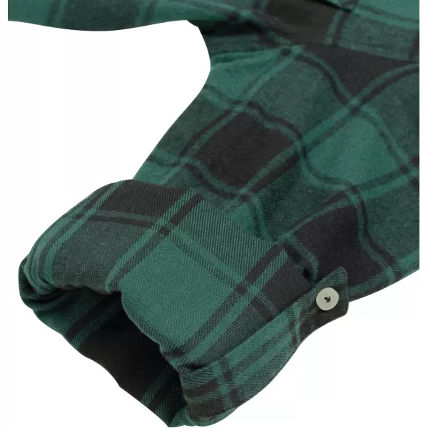 Alimens &amp; Gentle Womens Plaid Flannel Shirts Long Sleeve Roll Up Casual Button Down Shirt