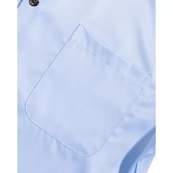 Alimens &amp; Gentle Men's Dress Shirts Long Sleeve Stretch Shirts Solid Button Down Shirt with Pocket
