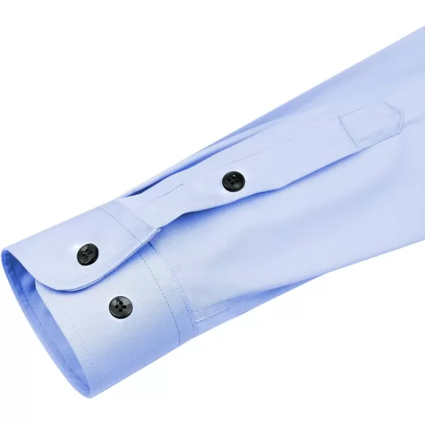 Alimens &amp; Gentle Men's Dress Shirts Long Sleeve Stretch Shirts Solid Button Down Shirt with Pocket