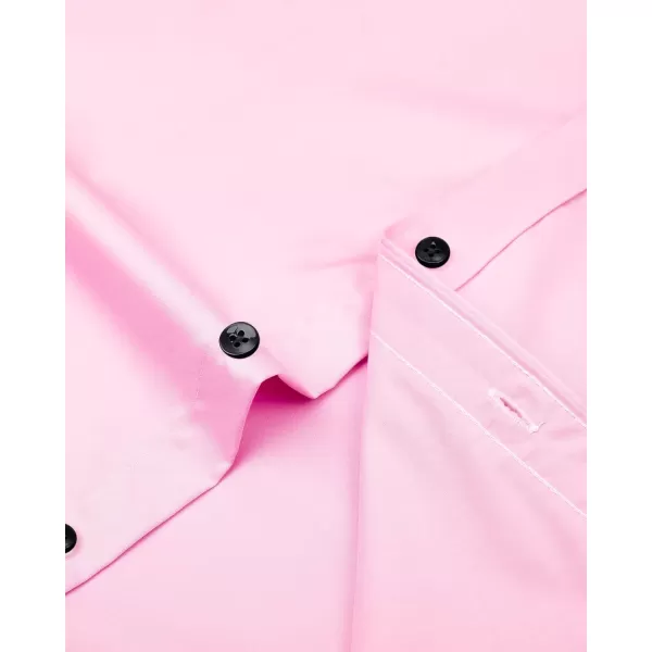 Alimens &amp; Gentle Men's Dress Shirts Long Sleeve Stretch Shirts Solid Button Down Shirt with Pocket