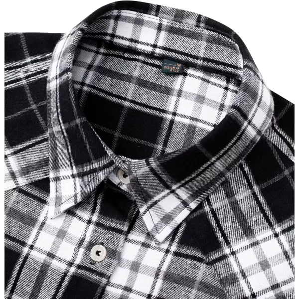 Alimens &amp; Gentle Womens Plaid Flannel Shirts Long Sleeve Roll Up Casual Button Down Shirt