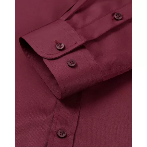 Alimens &amp; Gentle Men's Banded Collar Dress Shirts Wrinkle Free Long Sleeve Mandarin Collar Button Down Shirt