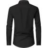 imageAlimens ampamp Gentle Mens Dress Shirts Long Sleeve WrinkleFree Formal Shirts Wedding Dating Business Casual Button Down ShirtBlack