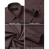 imageAlimens ampamp Gentle Mens Dress Shirts Long Sleeve WrinkleFree Formal Shirts Wedding Dating Business Casual Button Down ShirtBrown