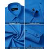 imageAlimens ampamp Gentle Mens Dress Shirts Long Sleeve WrinkleFree Formal Shirts Wedding Dating Business Casual Button Down ShirtCobalt Blue