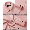 imageAlimens ampamp Gentle Mens Dress Shirts Long Sleeve WrinkleFree Formal Shirts Wedding Dating Business Casual Button Down ShirtCoral