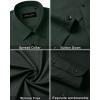 imageAlimens ampamp Gentle Mens Dress Shirts Long Sleeve WrinkleFree Formal Shirts Wedding Dating Business Casual Button Down ShirtDark Green