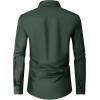 imageAlimens ampamp Gentle Mens Dress Shirts Long Sleeve WrinkleFree Formal Shirts Wedding Dating Business Casual Button Down ShirtDark Green