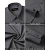 imageAlimens ampamp Gentle Mens Dress Shirts Long Sleeve WrinkleFree Formal Shirts Wedding Dating Business Casual Button Down ShirtDark Grey