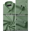 imageAlimens ampamp Gentle Mens Dress Shirts Long Sleeve WrinkleFree Formal Shirts Wedding Dating Business Casual Button Down ShirtGrayish Green