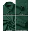 imageAlimens ampamp Gentle Mens Dress Shirts Long Sleeve WrinkleFree Formal Shirts Wedding Dating Business Casual Button Down ShirtGreen