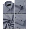 imageAlimens ampamp Gentle Mens Dress Shirts Long Sleeve WrinkleFree Formal Shirts Wedding Dating Business Casual Button Down ShirtGrey