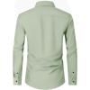 imageAlimens ampamp Gentle Mens Dress Shirts Long Sleeve WrinkleFree Formal Shirts Wedding Dating Business Casual Button Down ShirtLight Green
