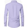imageAlimens ampamp Gentle Mens Dress Shirts Long Sleeve WrinkleFree Formal Shirts Wedding Dating Business Casual Button Down ShirtLight Purple