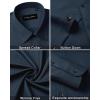 imageAlimens ampamp Gentle Mens Dress Shirts Long Sleeve WrinkleFree Formal Shirts Wedding Dating Business Casual Button Down ShirtNavy Blue