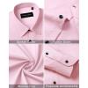 imageAlimens ampamp Gentle Mens Dress Shirts Long Sleeve WrinkleFree Formal Shirts Wedding Dating Business Casual Button Down ShirtPink