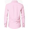 imageAlimens ampamp Gentle Mens Dress Shirts Long Sleeve WrinkleFree Formal Shirts Wedding Dating Business Casual Button Down ShirtPink