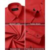imageAlimens ampamp Gentle Mens Dress Shirts Long Sleeve WrinkleFree Formal Shirts Wedding Dating Business Casual Button Down ShirtRed