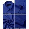 imageAlimens ampamp Gentle Mens Dress Shirts Long Sleeve WrinkleFree Formal Shirts Wedding Dating Business Casual Button Down ShirtRoyal Blue