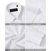imageAlimens ampamp Gentle Mens Dress Shirts Long Sleeve WrinkleFree Formal Shirts Wedding Dating Business Casual Button Down ShirtSolid White