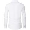imageAlimens ampamp Gentle Mens Dress Shirts Long Sleeve WrinkleFree Formal Shirts Wedding Dating Business Casual Button Down ShirtSolid White