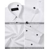 imageAlimens ampamp Gentle Mens Dress Shirts Long Sleeve WrinkleFree Formal Shirts Wedding Dating Business Casual Button Down ShirtWhite