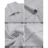 imageAlimens ampamp Gentle Mens Cuban Guayabera Shirts Cotton Linen Short Sleeve Button Down Shirts Casual Summer Beach Camp ShirtGrey