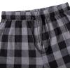 imageAlimens ampamp Gentle Mens Heavyweight Flannel Plaid Pajama Pants 100 Cotton Sleep Lounge PantGrey Black