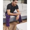 imageAlimens ampamp Gentle Mens Heavyweight Flannel Plaid Pajama Pants 100 Cotton Sleep Lounge PantPurple
