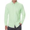 imageAlimens ampamp Gentle Mens Oxford Shirts Regular Fit Button Down Shirt Business Casual Shirts Long Sleeve Dress ShirtLight Green