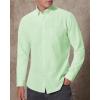 imageAlimens ampamp Gentle Mens Oxford Shirts Regular Fit Button Down Shirt Business Casual Shirts Long Sleeve Dress ShirtLight Green