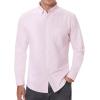 imageAlimens ampamp Gentle Mens Oxford Shirts Regular Fit Button Down Shirt Business Casual Shirts Long Sleeve Dress ShirtLight Pink