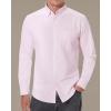 imageAlimens ampamp Gentle Mens Oxford Shirts Regular Fit Button Down Shirt Business Casual Shirts Long Sleeve Dress ShirtLight Pink