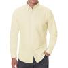 imageAlimens ampamp Gentle Mens Oxford Shirts Regular Fit Button Down Shirt Business Casual Shirts Long Sleeve Dress ShirtLight Yellow