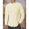 imageAlimens ampamp Gentle Mens Oxford Shirts Regular Fit Button Down Shirt Business Casual Shirts Long Sleeve Dress ShirtLight Yellow