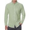 imageAlimens ampamp Gentle Mens Oxford Shirts Regular Fit Button Down Shirt Business Casual Shirts Long Sleeve Dress ShirtPea Green