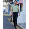 imageAlimens ampamp Gentle Mens Short Sleeve Dress Shirts Regular Fit Stretch WrinkleResistant Button Down ShirtsGreen